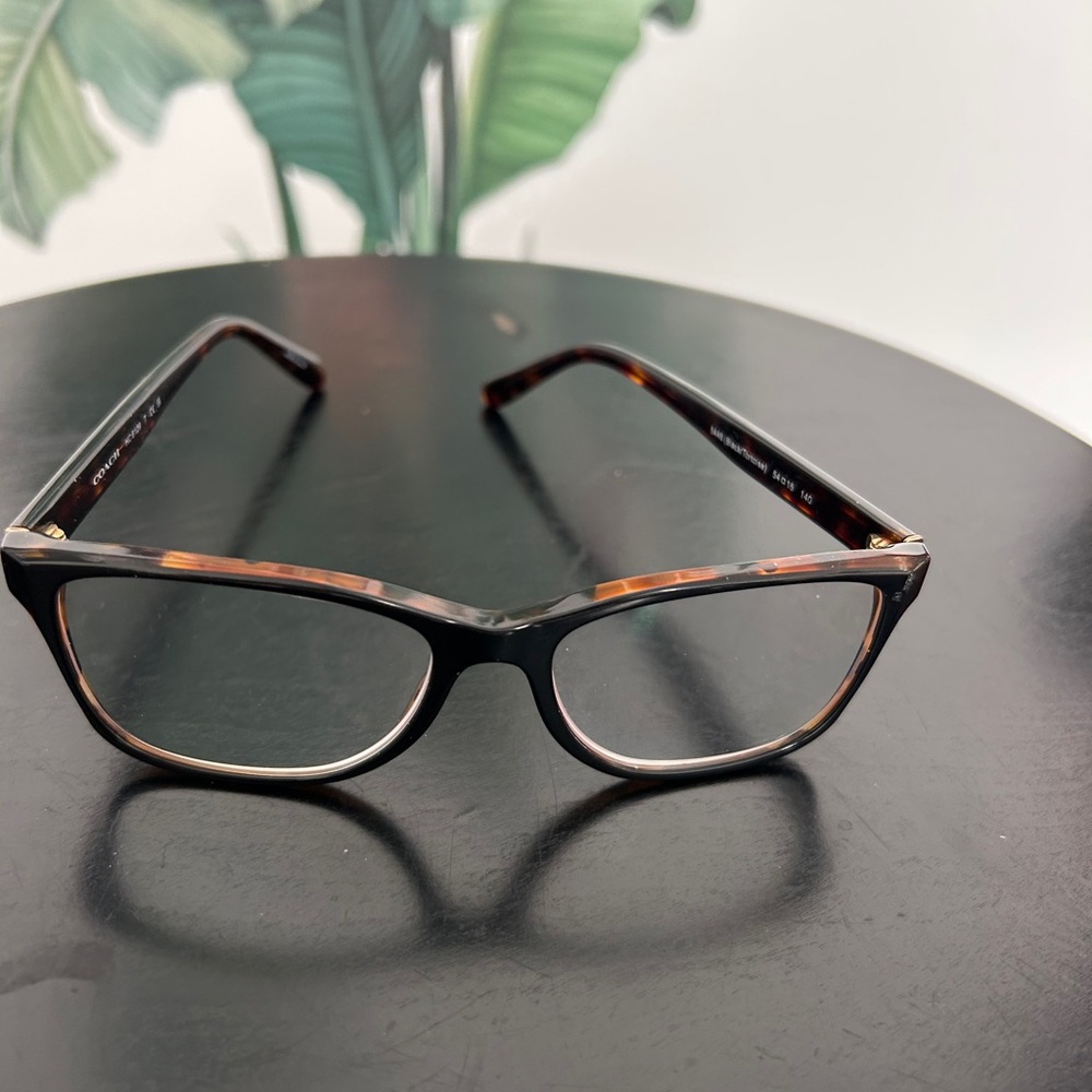 Coach Brown Readers and Black Eyeglass Case